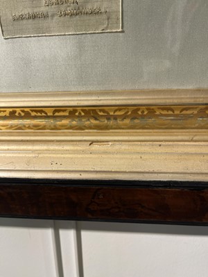 Lot 417 - A large silkwork picture of the three-mast ship 'Bann'
