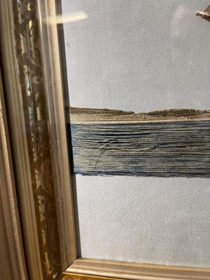 Lot 417 - A large silkwork picture of the three-mast ship 'Bann'