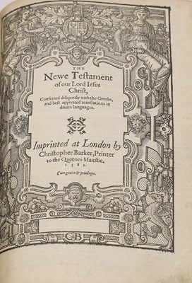 Lot 266 - Breaches Bible, 1581 with the complete New Testament.