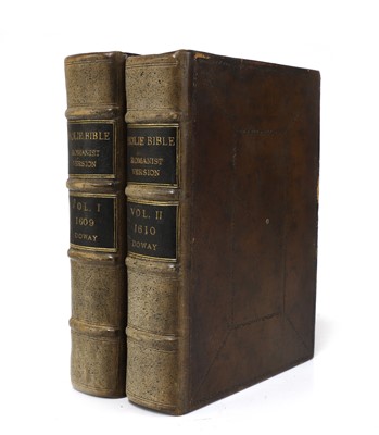 Lot 251 - Bible- FIRST EDITION OF THE ROMAN CATHOLIC VERSION OF THE OLD TESTAMENT IN ENGLISH