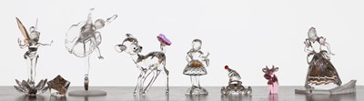 Lot 181 - A collection Swarovski crystal glass figures