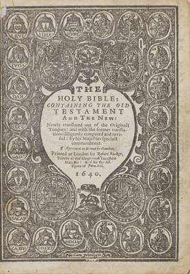 Lot 291 - 1640 BIBLE