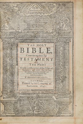 Lot 297 - 1647 BIBLE