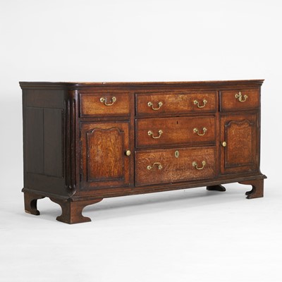 Lot 343 - A George III oak dresser base