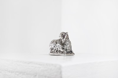 Lot 622 - A white-metal figural vinaigrette