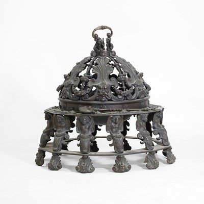 Lot 55 - A large Renaissance-style bronze brazier
