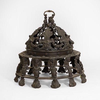Lot 55 - A large Renaissance-style bronze brazier