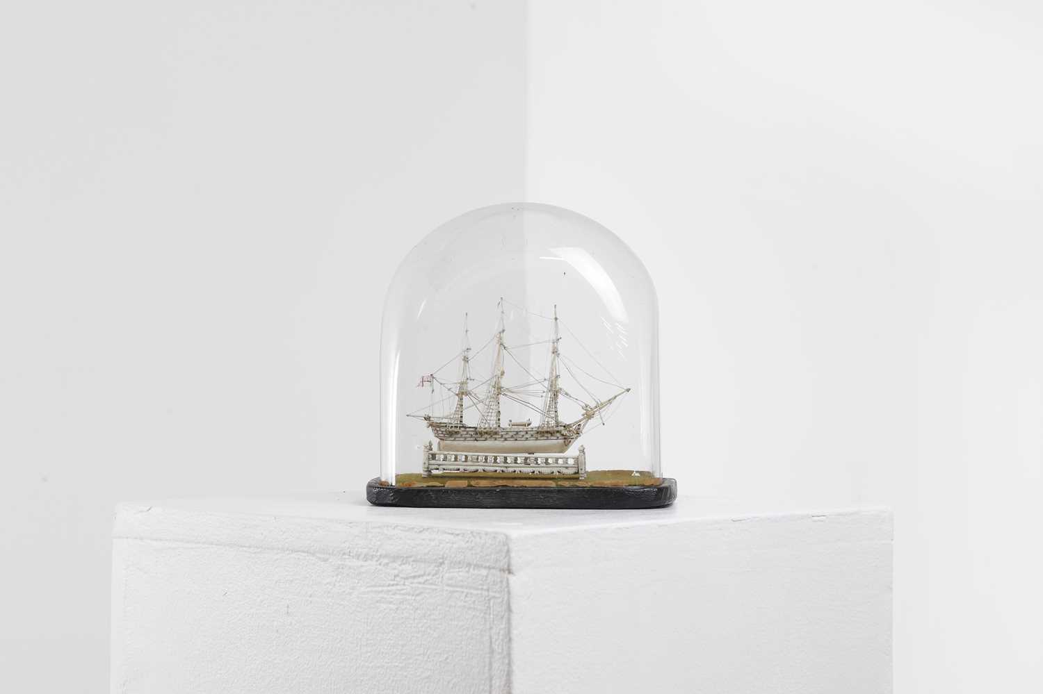 Lot 438 - A Napoleonic bone prisoner-of-war ship model