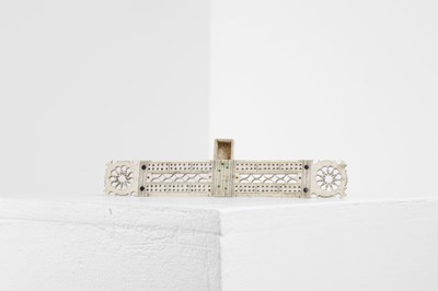 Lot 440 - A Napoleonic bone prisoner-of-war cribbage board