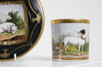 Lot 420 - A large porcelain cup and saucer