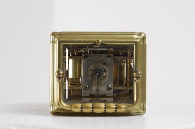 Lot 429 - A brass carriage clock