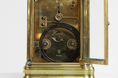 Lot 429 - A brass carriage clock