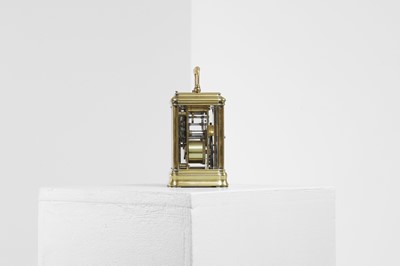 Lot 429 - A brass carriage clock