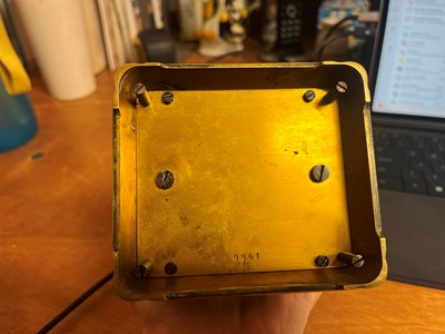 Lot 429 - A brass carriage clock