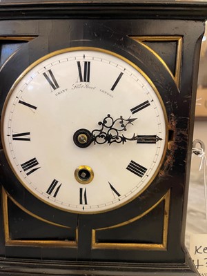 Lot 431 - A George III ebonised table timepiece