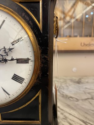 Lot 431 - A George III ebonised table timepiece