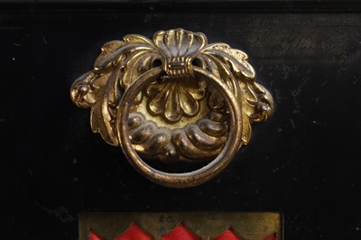 Lot 431 - A George III ebonised table timepiece