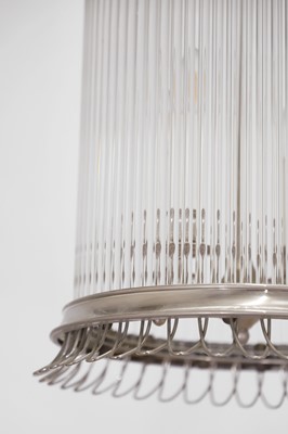 Lot 95 - A large polished nickel 'Corinthian' lantern by Charles Edwards