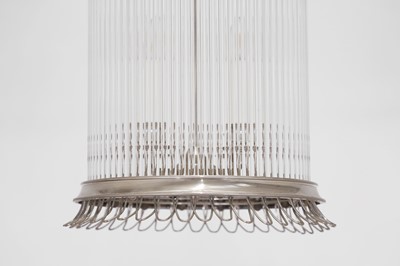 Lot 95 - A large polished nickel 'Corinthian' lantern by Charles Edwards