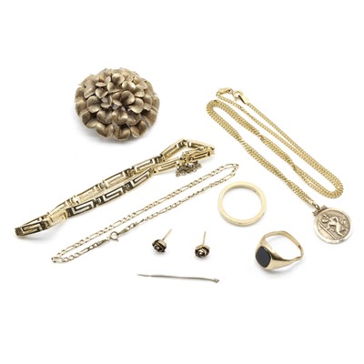 Lot 309 - A group of gold jewellery