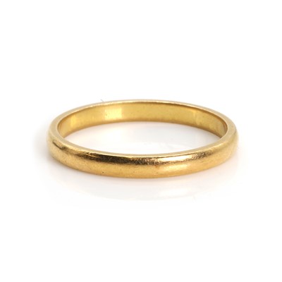 Lot 391 - A 22ct gold wedding ring