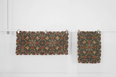 Lot 569 - Two flamskväv carriage cushion covers