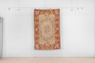 Lot 406 - An Aubusson-style needlepoint rug