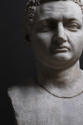 Lot 381 - A Roman marble portrait head of the Emperor Titus