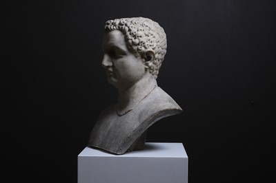 Lot 381 - A Roman marble portrait head of the Emperor Titus