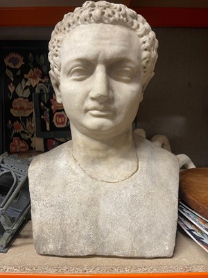 Lot 381 - A Roman marble portrait head of the Emperor Titus