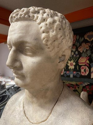 Lot 381 - A Roman marble portrait head of the Emperor Titus