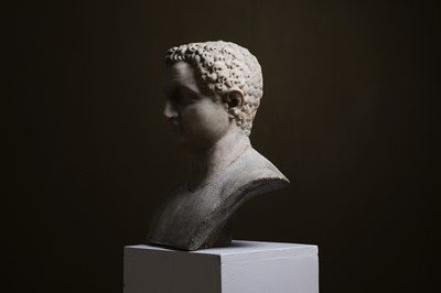 Lot 381 - A Roman marble portrait head of the Emperor Titus