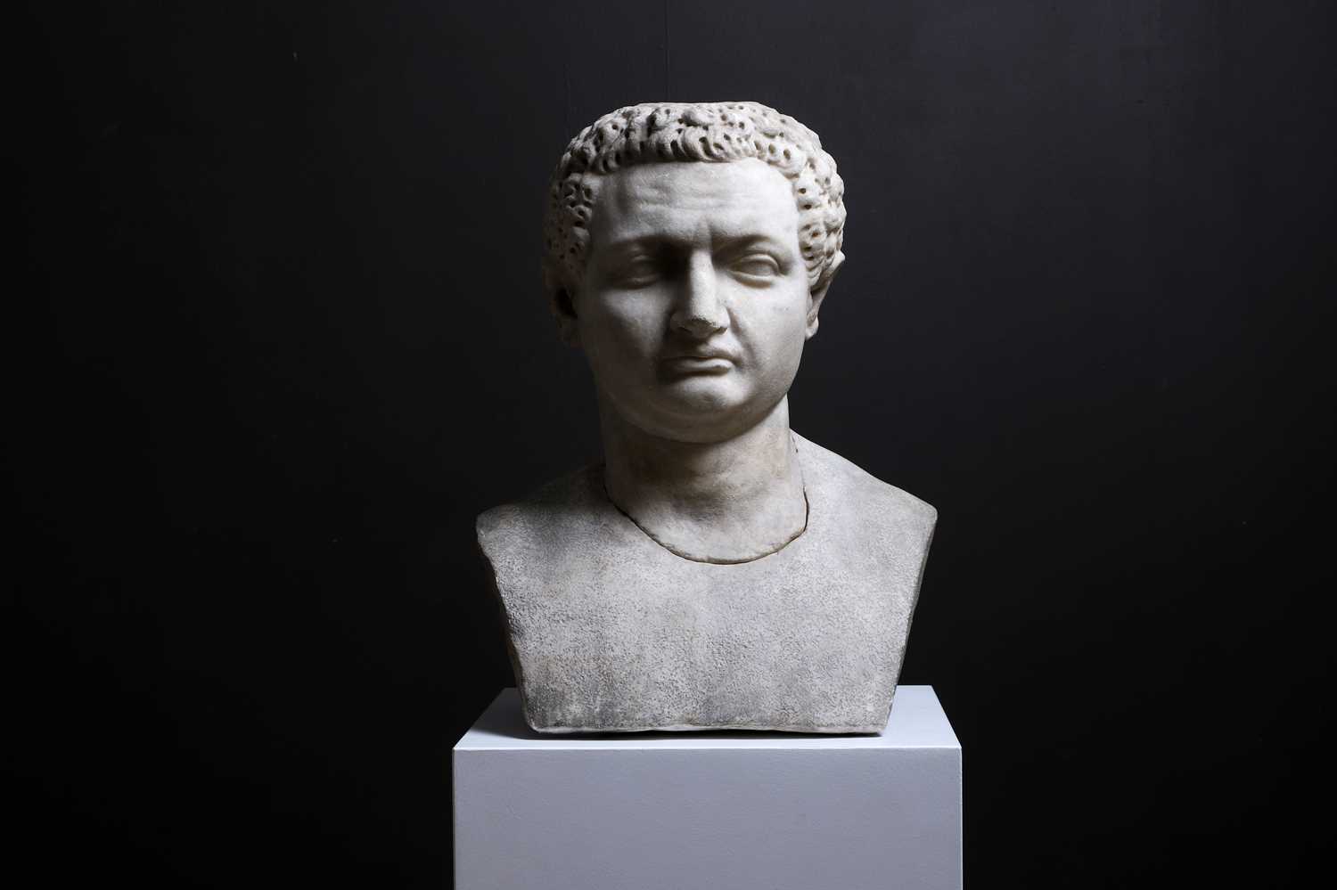 Lot 381 - A Roman marble portrait head of the Emperor Titus