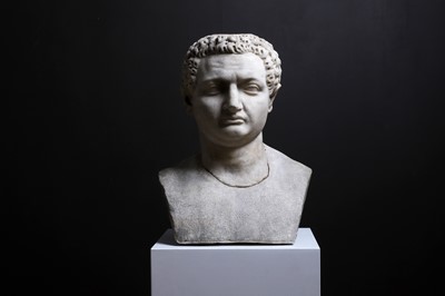 Lot 381 - A Roman marble portrait head of the Emperor Titus
