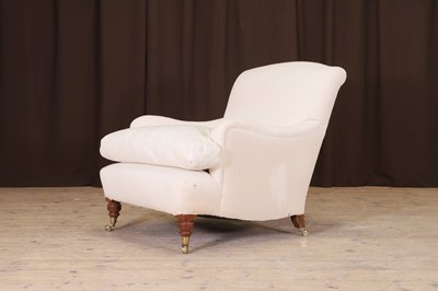 Lot 146 - A matched pair of late Victorian ‘Bridgewater’ armchairs by Howard & Sons