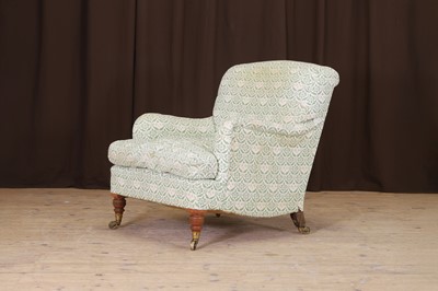 Lot 146 - A matched pair of late Victorian ‘Bridgewater’ armchairs by Howard & Sons