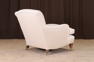 Lot 146 - A matched pair of late Victorian ‘Bridgewater’ armchairs by Howard & Sons