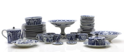 Lot 158 - A part service of Oriental blue and white porcelain