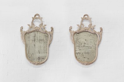 Lot 209 - A pair of painted wall mirrors