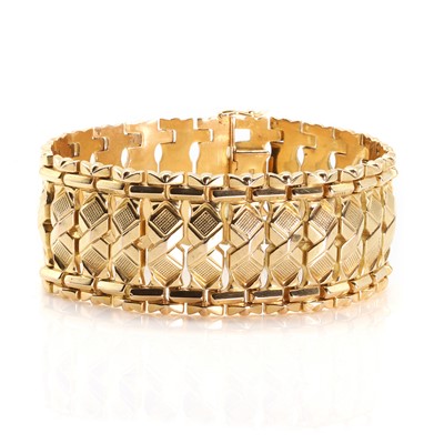 Lot 71 - An Italian 18ct gold bracelet, c.1960's