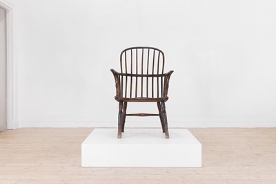 Lot 306 - A vernacular ash and elm Windsor armchair