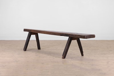 Lot 613 - A vernacular oak bench