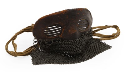 Lot 120 - A World War One tank crew anti-splinter face mask