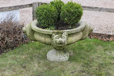 Lot 723 - A large neoclassical carved sandstone urn