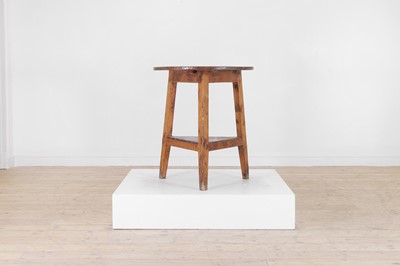 Lot 76 - A provincial pine cricket table