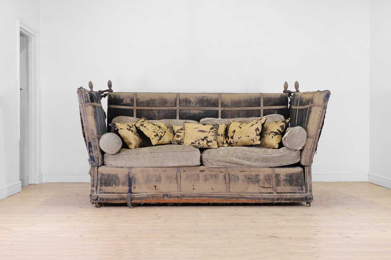 Lot 20 - A velvet-upholstered Knole sofa