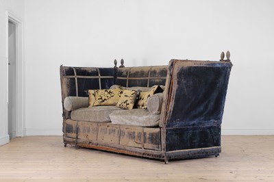 Lot 20 - A velvet-upholstered Knole sofa