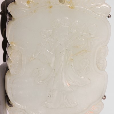 Lot 326 - A Chinese jade plaque
