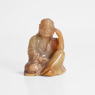 Lot 331 - A Chinese soapstone carving