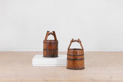Lot 330 - A pair of coopered elm buckets